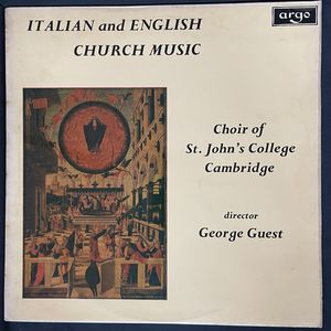 Italian And English Church Music · St. John's College Choir