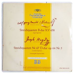 Streichquartett B-Dur KV 458 (Jagd-Quartett) / Streichquartett Nr. 67 D-Dur Op. 64 Nr. 5 (Lerchenquartett) · Wolfgang Amadeus Mozart