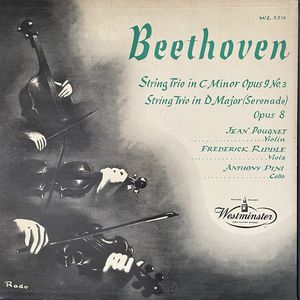 String Trio In C Minor Op. 9 No. 3  / Trio In D Major (Serenade) Opus 8 · Ludwig van Beethoven
