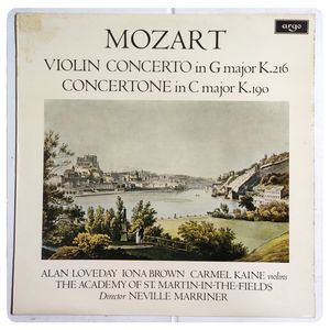 Violin Concerto In G Major K.216 / Concertone In C Major K.190 · Wolfgang Amadeus Mozart