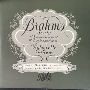 Sonates Pour Violoncelle Et Piano · Johannes Brahms