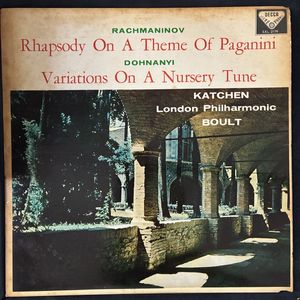 Rhapsody On A Theme Of Paganini / Variations On A Nursery Tune · Sergei Rachmaninoff