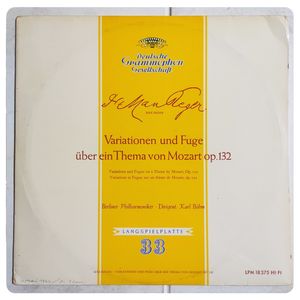 Variationen Und Fuge Über Ein Thema Von Mozart Op. 132 · Max Reger