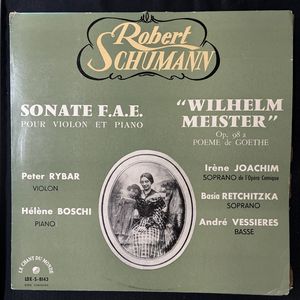 Sonate F.A.E / Wilhelm Meister · Robert Schumann