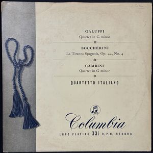 Quartet In G Minor / La Tiranna Spagnola, Op. 44, No 4 / Quartet In G Minor · Baldassare Galuppi