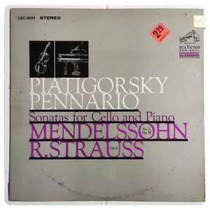 Sonatas For Cello And Piano · Gregor Piatigorsky