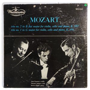 Trio No. 2 In B Flat Major For Violin, Cello And Piano, K. 502 / Trio No. 1 In G Major For Violin, Cello And Piano, K. 496 · Wolfgang Amadeus Mozart