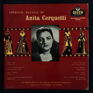 Operatic Recital By Anita Cerquetti · Anita Cerquetti