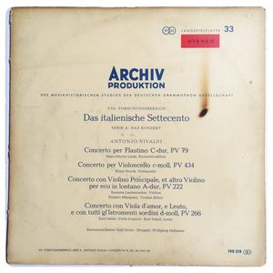 Das Italienische Settecento - Serie A: Das Konzert · Antonio Vivaldi